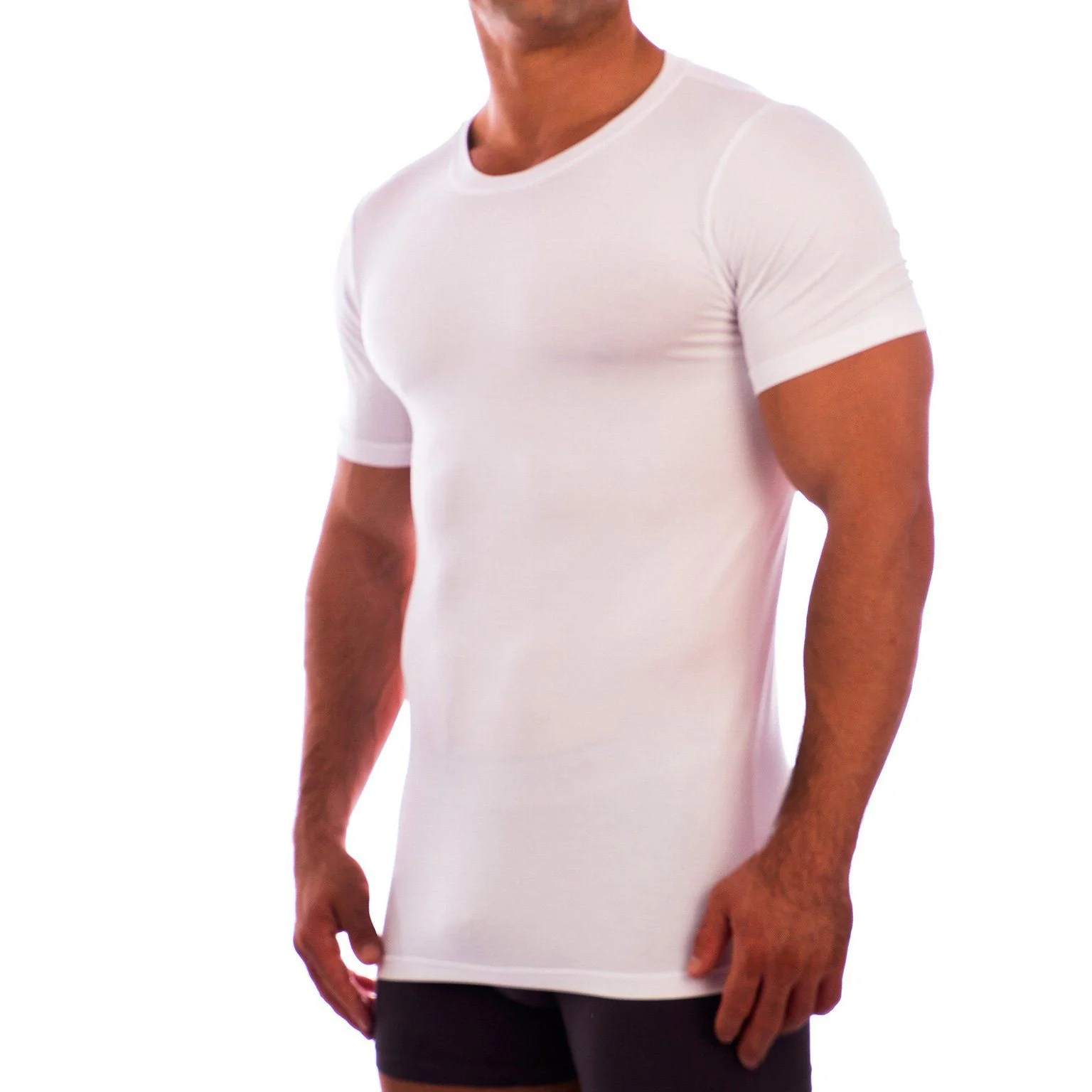 Crew Neck Short Sleeve Undershirt - Image 4