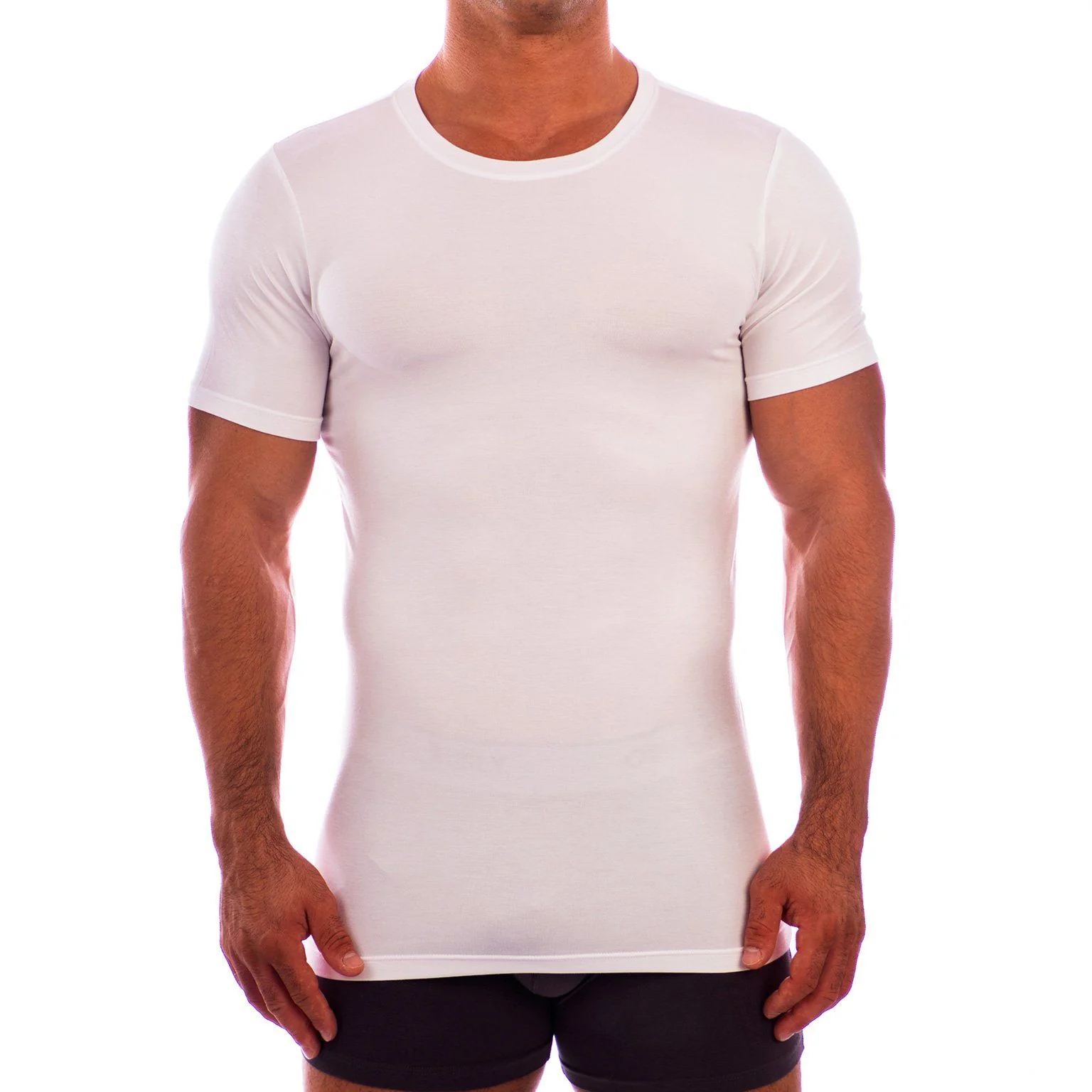 Crew Neck Short Sleeve Undershirt - Image 5